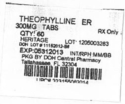 Label Image For 300mg (Theophylline Er 300mg)